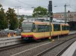 Am 04.09.08 fuhr ein AVG-Triebwagen in Bruchsal zum Bestehenden Zug der Linie S32, um den zu Verstrken und dann zu dritt nach Rastatt fahren